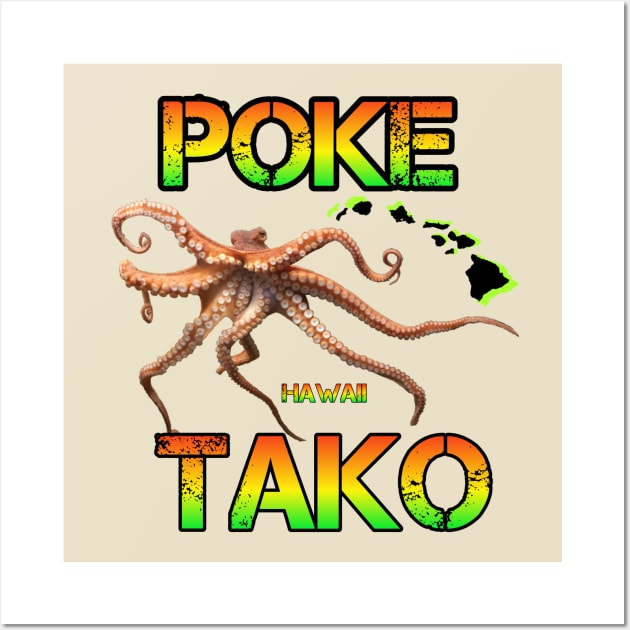 Spearfishing 3-prong octopus tako Hawaii Wall Art by Coreoceanart